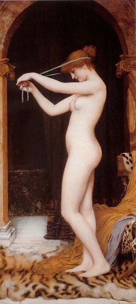 John William Godward Venus Binding her Hair